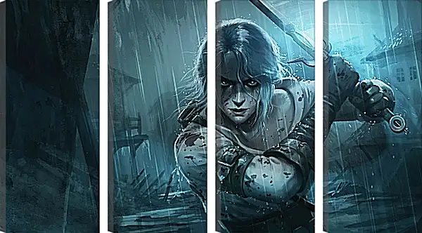 Модульная картина - The Witcher (Ведьмак), Цирилла за работой Модульная картина - The Witcher (Ведьмак), Цирилла за работой