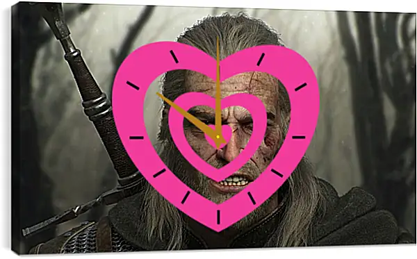 Часы картина - The Witcher (Ведьмак), Геральт, мясник из Блавикена Часы картина - The Witcher (Ведьмак), Геральт, мясник из Блавикена