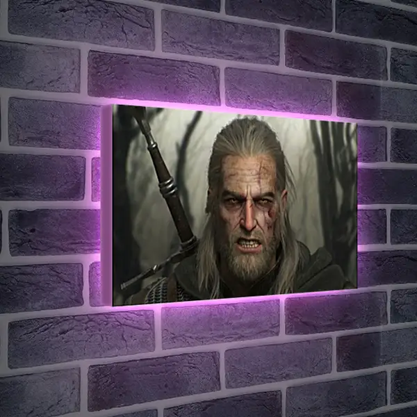 Лайтбокс световая панель - The Witcher (Ведьмак), Геральт, мясник из Блавикена Лайтбокс световая панель - The Witcher (Ведьмак), Геральт, мясник из Блавикена