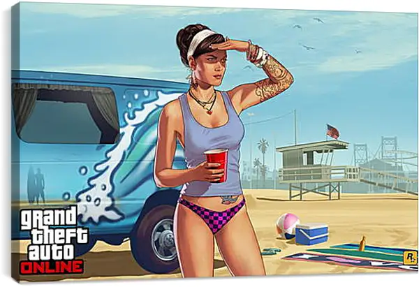 Постер на подрамнике - Grand Theft Auto V Постер на подрамнике - Grand Theft Auto V
