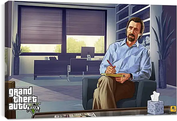 Постер на подрамнике - Grand Theft Auto V Постер на подрамнике - Grand Theft Auto V