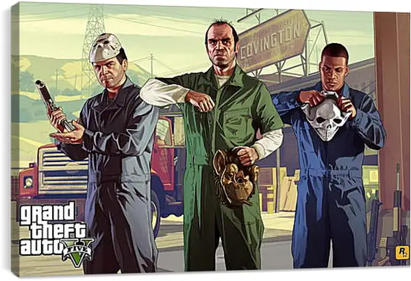 Постер на подрамнике - Grand Theft Auto V Постер на подрамнике - Grand Theft Auto V