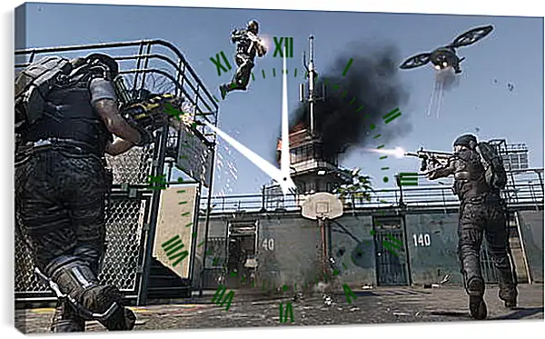 Часы картина - Call Of Duty: Advanced Warfare Часы картина - Call Of Duty: Advanced Warfare