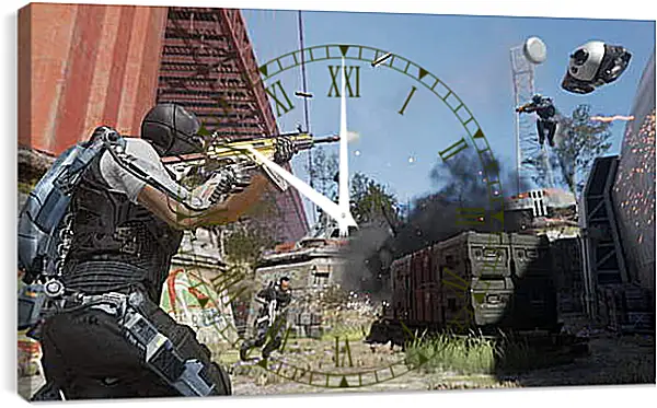 Часы картина - Call Of Duty: Advanced Warfare Часы картина - Call Of Duty: Advanced Warfare