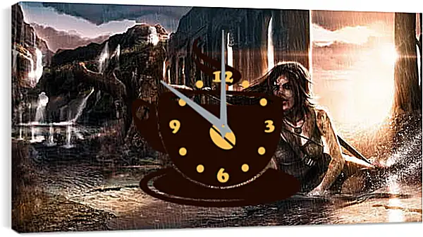 Часы картина - Tomb Raider Часы картина - Tomb Raider