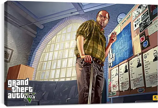 Постер на подрамнике - Grand Theft Auto V Постер на подрамнике - Grand Theft Auto V