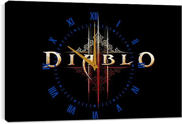 Часы картина - Diablo III Часы картина - Diablo III