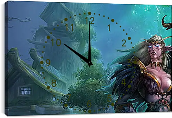 Часы картина - World Of Warcraft Часы картина - World Of Warcraft