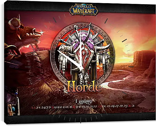 Часы картина - World Of Warcraft Часы картина - World Of Warcraft