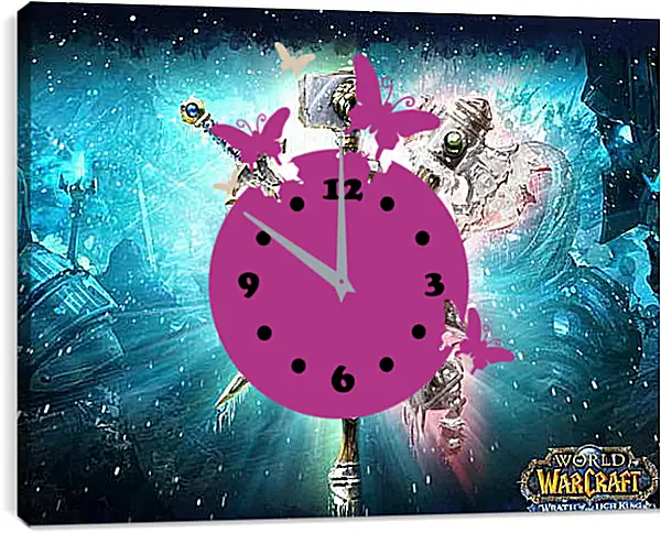 Часы картина - World Of Warcraft: Wrath Of The Lich King Часы картина - World Of Warcraft: Wrath Of The Lich King