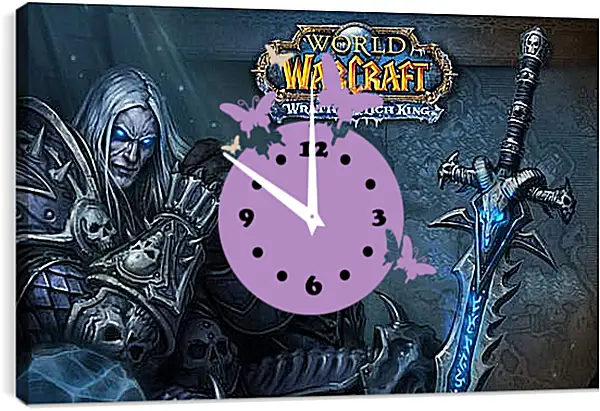 Часы картина - World Of Warcraft: Wrath Of The Lich King Часы картина - World Of Warcraft: Wrath Of The Lich King
