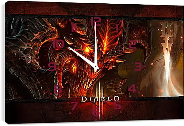 Часы картина - Diablo III Часы картина - Diablo III