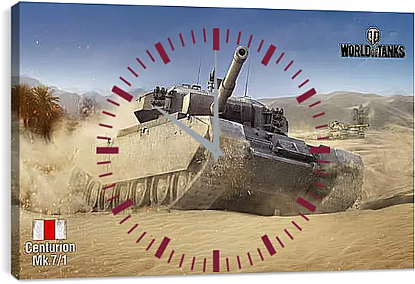 Часы картина - World Of Tanks Часы картина - World Of Tanks