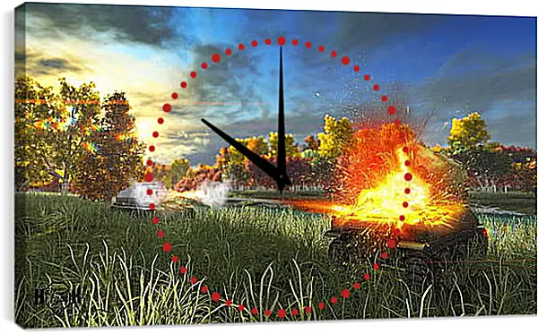 Часы картина - World Of Tanks Часы картина - World Of Tanks