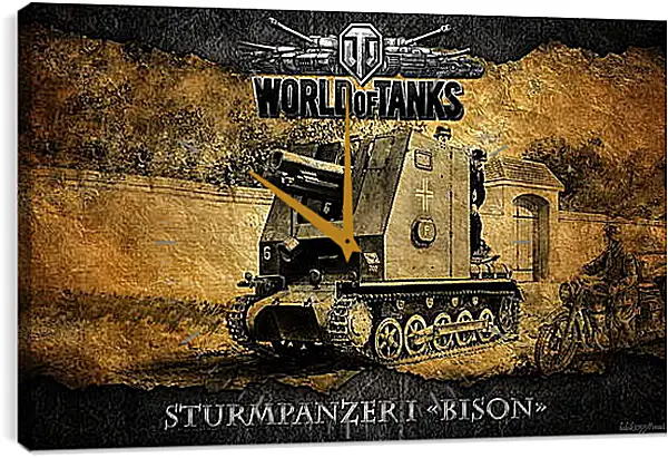 Часы картина - World Of Tanks Часы картина - World Of Tanks