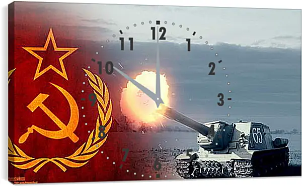 Часы картина - World Of Tanks Часы картина - World Of Tanks