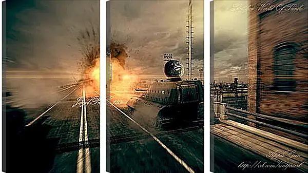 Модульная картина - World Of Tanks Модульная картина - World Of Tanks