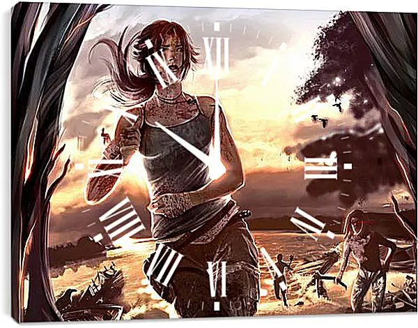 Часы картина - Tomb Raider Часы картина - Tomb Raider