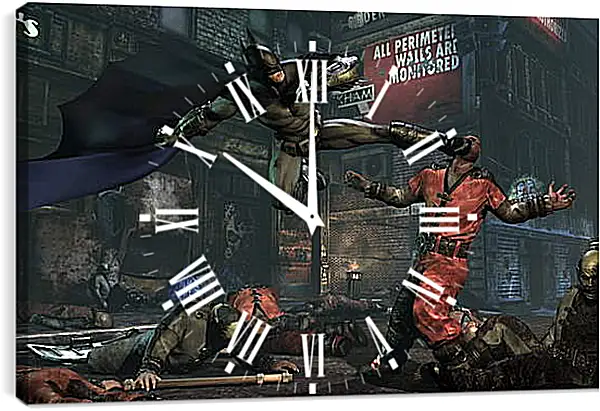 Часы картина - Batman: Arkham City Часы картина - Batman: Arkham City