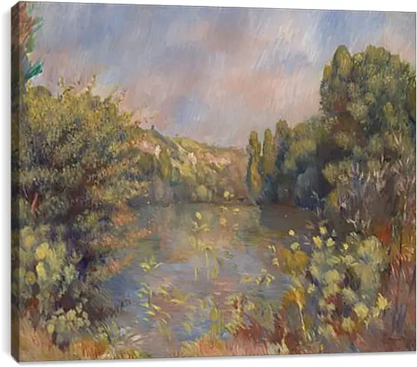 Постер на подрамнике - Lakeside Landscape. Пьер Огюст Ренуар Постер на подрамнике - Lakeside Landscape. Пьер Огюст Ренуар