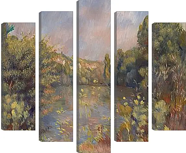 Модульная картина - Lakeside Landscape. Пьер Огюст Ренуар Модульная картина - Lakeside Landscape. Пьер Огюст Ренуар