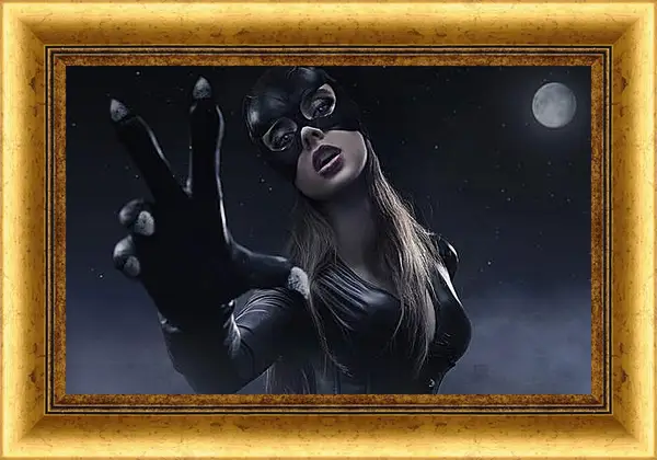 Картина в раме - Женщина кошка (Catwoman) Картина в раме - Женщина кошка (Catwoman)
