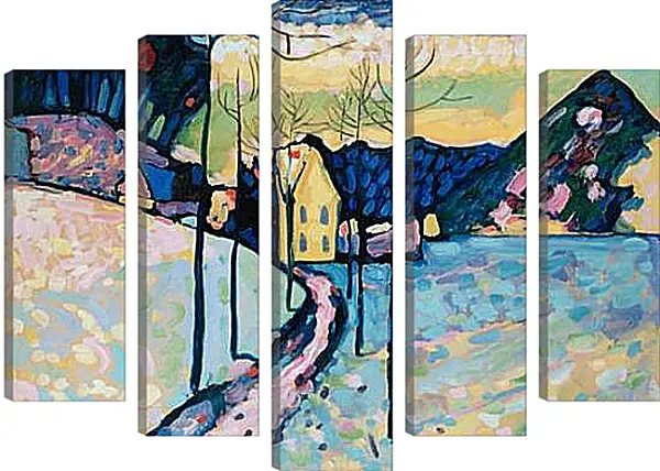 Модульная картина - Winter Landscape. Кандинский Василий Модульная картина - Winter Landscape. Кандинский Василий