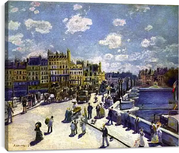 Постер на подрамнике - Le Pont Neuf Paris. Пьер Огюст Ренуар Постер на подрамнике - Le Pont Neuf Paris. Пьер Огюст Ренуар