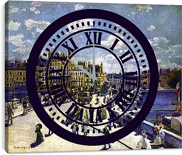 Часы картина - Le Pont Neuf Paris. Пьер Огюст Ренуар Часы картина - Le Pont Neuf Paris. Пьер Огюст Ренуар