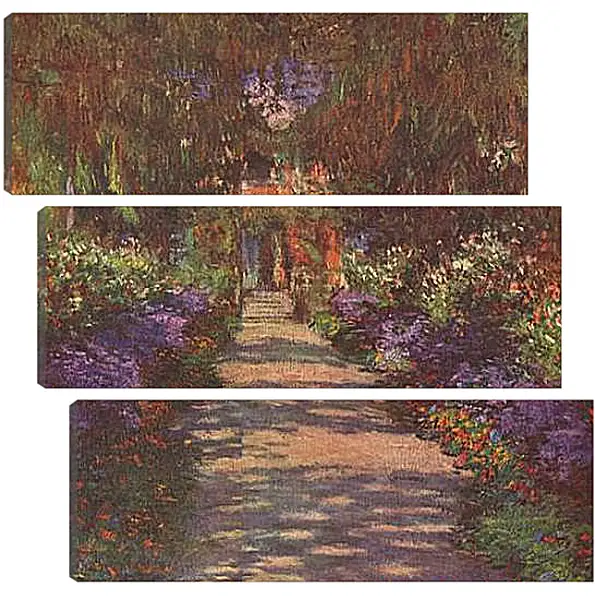 Модульная картина - Garden Path. Клод Моне Модульная картина - Garden Path. Клод Моне