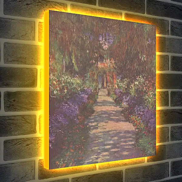 Лайтбокс световая панель - Garden Path. Клод Моне Лайтбокс световая панель - Garden Path. Клод Моне