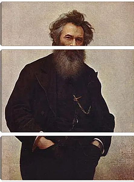 Модульная картина - Портрет художника Ивана Шишкина. Иван Николаевич Крамской Модульная картина - Портрет художника Ивана Шишкина. Иван Николаевич Крамской