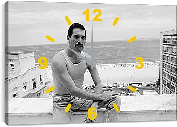 Часы картина - Freddie Mercury Rio de Janeiro 1985 Часы картина - Freddie Mercury Rio de Janeiro 1985