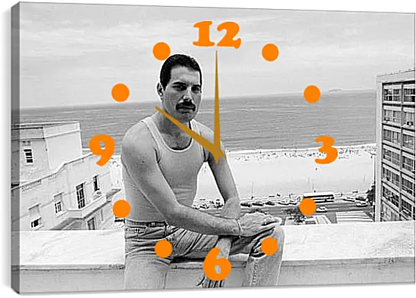 Часы картина - Freddie Mercury Rio de Janeiro 1985 Часы картина - Freddie Mercury Rio de Janeiro 1985