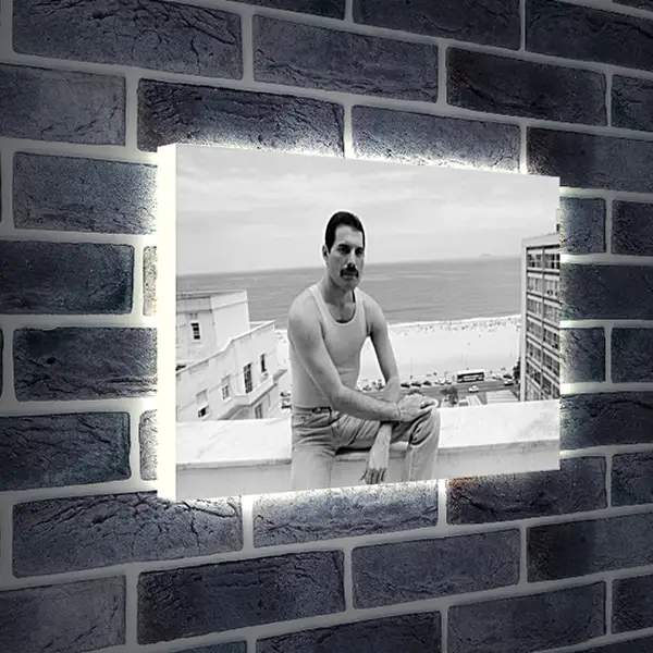 Лайтбокс световая панель - Freddie Mercury Rio de Janeiro 1985 Лайтбокс световая панель - Freddie Mercury Rio de Janeiro 1985