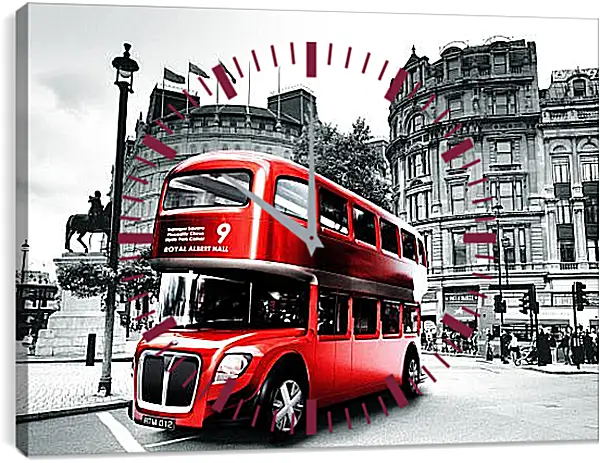 Часы картина - London Bus Часы картина - London Bus