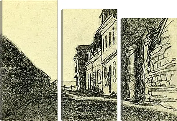 Модульная картина - Maisons pres de la mer. Клод Моне Модульная картина - Maisons pres de la mer. Клод Моне