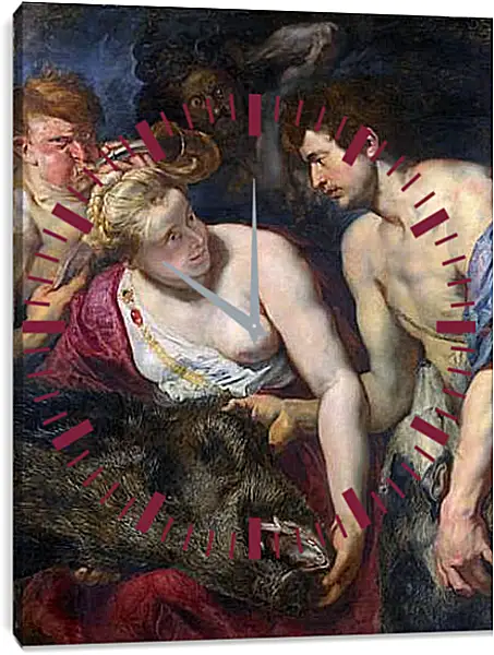 Часы картина - Аталанта и Мелеагра. Питер Пауль Рубенс Часы картина - Аталанта и Мелеагра. Питер Пауль Рубенс