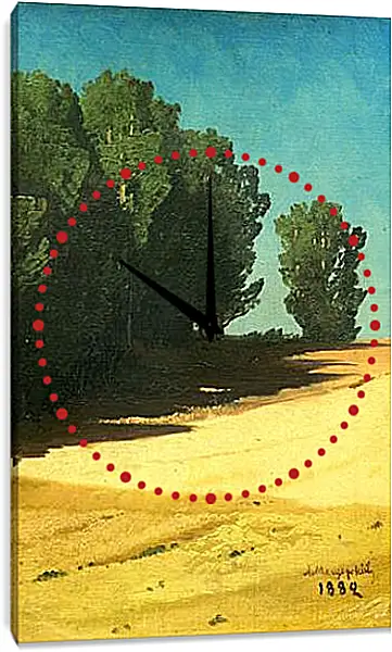 Часы картина - Летний пейзаж. Мещерский Арсений Часы картина - Летний пейзаж. Мещерский Арсений