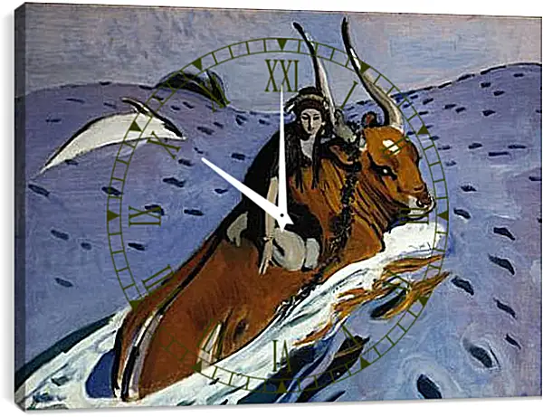 Часы картина - Похищение Европы. Валентин Александрович Серов Часы картина - Похищение Европы. Валентин Александрович Серов