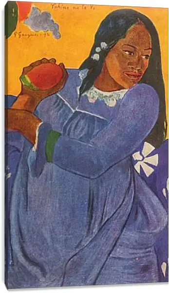 Постер на подрамнике - La femme au mango. Поль Гоген Постер на подрамнике - La femme au mango. Поль Гоген