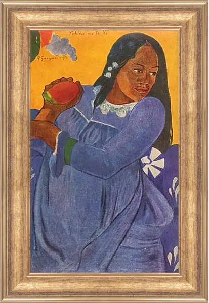 Картина в раме - La femme au mango. Поль Гоген Картина в раме - La femme au mango. Поль Гоген