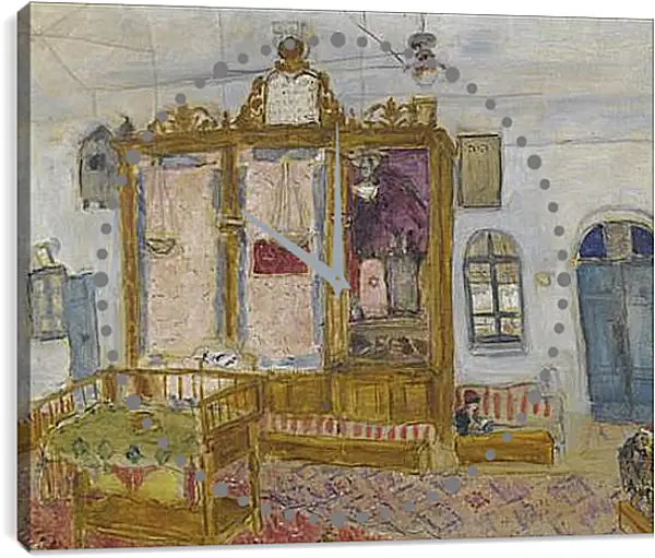 Часы картина - INTERIOR OF THE YEMENITE HAGORAL SYNAGOGUE, JERUSALEM Часы картина - INTERIOR OF THE YEMENITE HAGORAL SYNAGOGUE, JERUSALEM