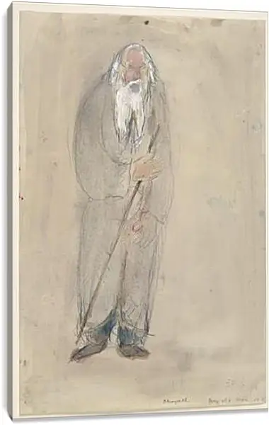 Постер на подрамнике - A Very Old Man, costume design for Aleko. Марк Шагал Постер на подрамнике - A Very Old Man, costume design for Aleko. Марк Шагал