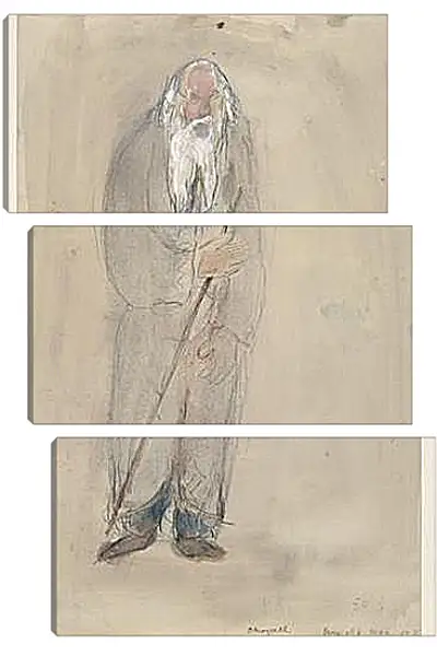 Модульная картина - A Very Old Man, costume design for Aleko. Марк Шагал Модульная картина - A Very Old Man, costume design for Aleko. Марк Шагал