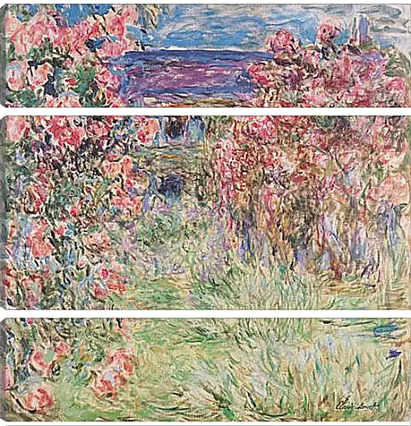 Модульная картина - La maison dans les roses. Клод Моне Модульная картина - La maison dans les roses. Клод Моне