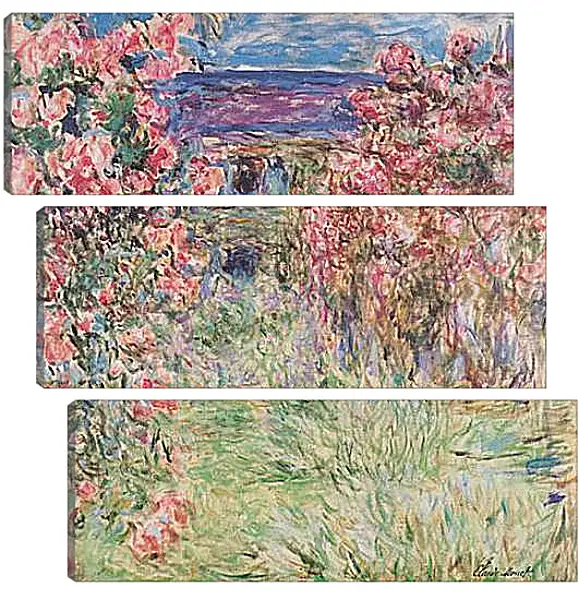 Модульная картина - La maison dans les roses Модульная картина - La maison dans les roses