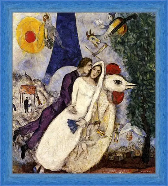 Картина в раме - Les Maries de la tour Eiffel Huile sur Toile Картина в раме - Les Maries de la tour Eiffel Huile sur Toile