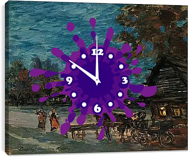 Часы картина - DARKENING EVENING. Коровин Константин Часы картина - DARKENING EVENING. Коровин Константин