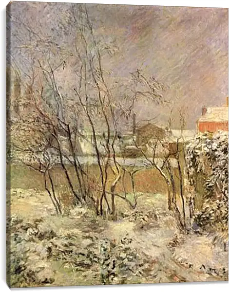 Постер на подрамнике - Garden in Snow. Поль Гоген Постер на подрамнике - Garden in Snow. Поль Гоген